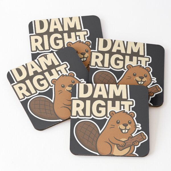 Item preview, Dam Right – Cute Beaver Pun Animal Humor Woodland Wildlife Design designed and sold by johnExpress02.