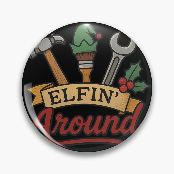 Item preview, Elfin' Around - Funny Handyman Construction Christmas Gift designed and sold by PunchDrop.