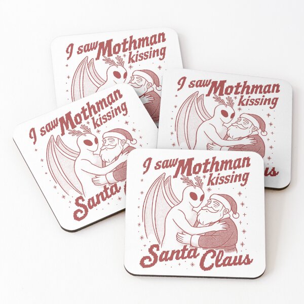 Item preview, I Saw Mothman Kissing Santa Claus  designed and sold by gear-posters.