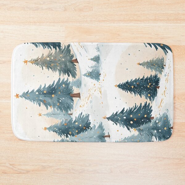 Item preview, Wintery Christmas trees on a snowy hill designed and sold by Mianku | Für das Leben.