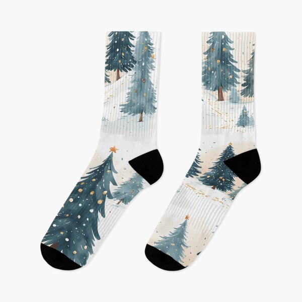Item preview, Wintery Christmas trees on a snowy hill designed and sold by Mianku | Für das Leben.