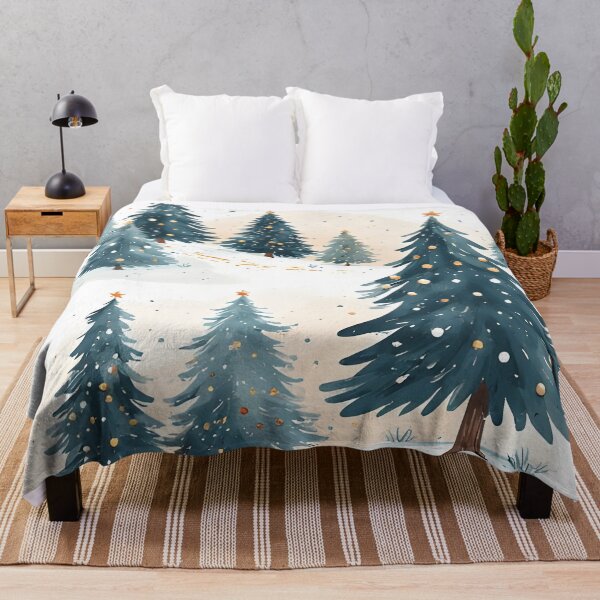 Item preview, Wintery Christmas trees on a snowy hill designed and sold by Mianku | Für das Leben.