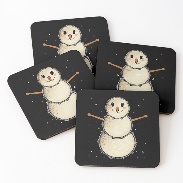 Item preview, Snowman Drums Percussionist Drummer Christmas designed and sold by JaneJanie.