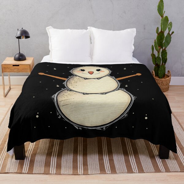 Item preview, Snowman Drums Percussionist Drummer Christmas designed and sold by JaneJanie.