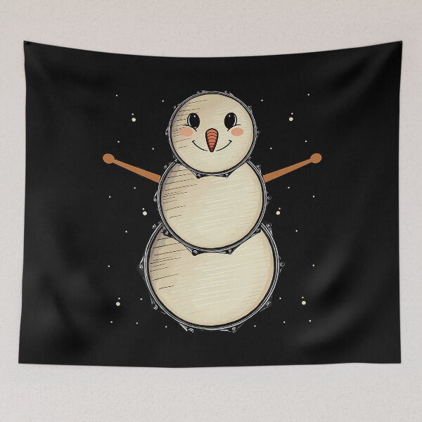 Item preview, Snowman Drums Percussionist Drummer Christmas designed and sold by JaneJanie.
