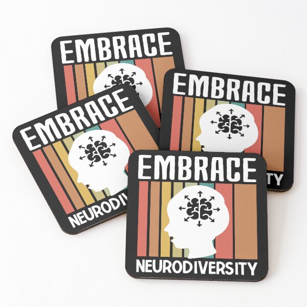 Item preview, Embrace Neurodiversity Vintage Brain Design – Retro Sunset ADHD & Autism Pride Art designed and sold by Suzy Perez Art.