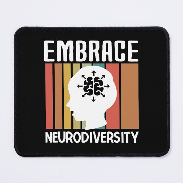 Item preview, Embrace Neurodiversity Vintage Brain Design – Retro Sunset ADHD & Autism Pride Art designed and sold by Suzy Perez Art.