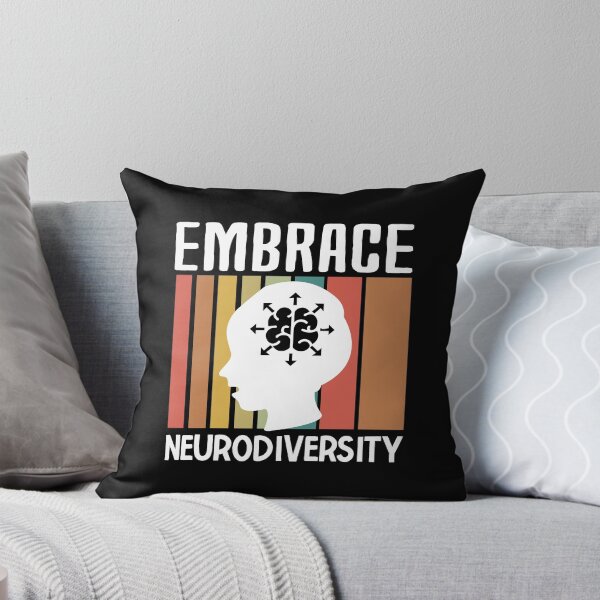 Item preview, Embrace Neurodiversity Vintage Brain Design – Retro Sunset ADHD & Autism Pride Art designed and sold by Suzy Perez Art.
