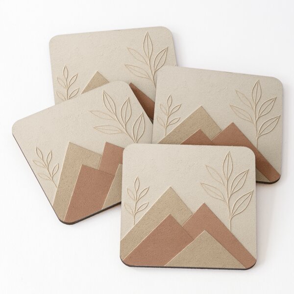 Item preview, Wabi-Sabi Textured Mountain Relief – Minimalist Plaster Wall Art designed and sold by Raja265.