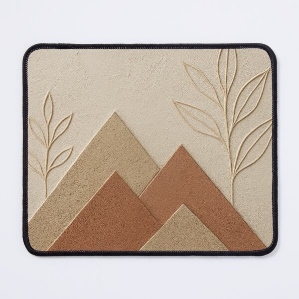 Item preview, Wabi-Sabi Textured Mountain Relief – Minimalist Plaster Wall Art designed and sold by Raja265.