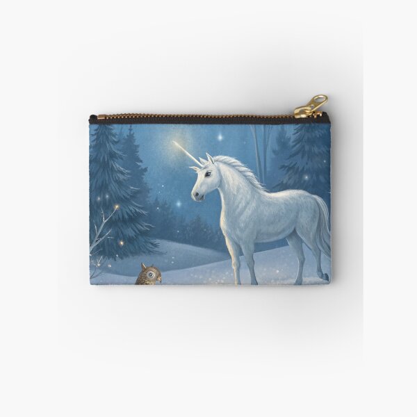 Item preview, Unicorn in Frost Landscape | Majestic Winter Fantasy Digital Artwork designed and sold by AIfolklore.