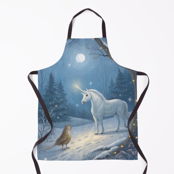 Item preview, Unicorn in Frost Landscape | Majestic Winter Fantasy Digital Artwork designed and sold by AIfolklore.