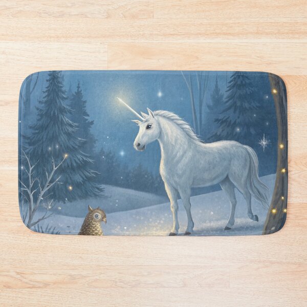 Item preview, Unicorn in Frost Landscape | Majestic Winter Fantasy Digital Artwork designed and sold by AIfolklore.
