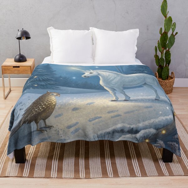 Item preview, Unicorn in Frost Landscape | Majestic Winter Fantasy Digital Artwork designed and sold by AIfolklore.