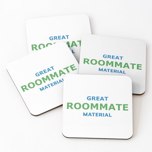 Item preview, Great Roommate Material – Fun Green & Blue Typography designed and sold by RedCircleArt.
