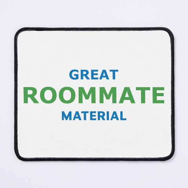 Item preview, Great Roommate Material – Fun Green & Blue Typography designed and sold by RedCircleArt.