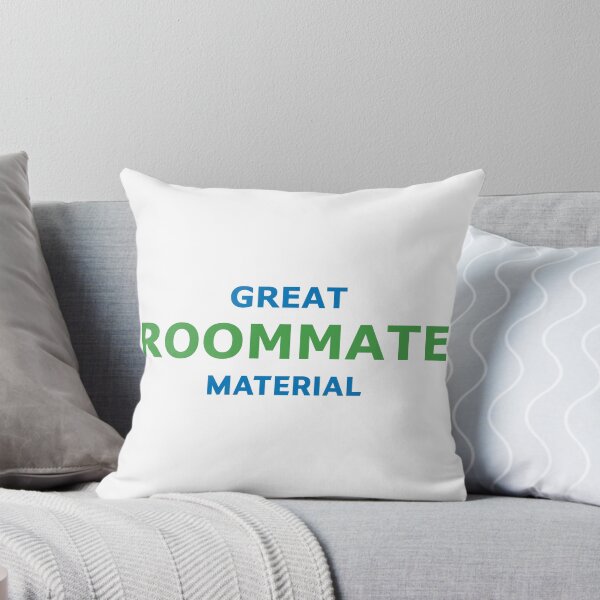 Item preview, Great Roommate Material – Fun Green & Blue Typography designed and sold by RedCircleArt.