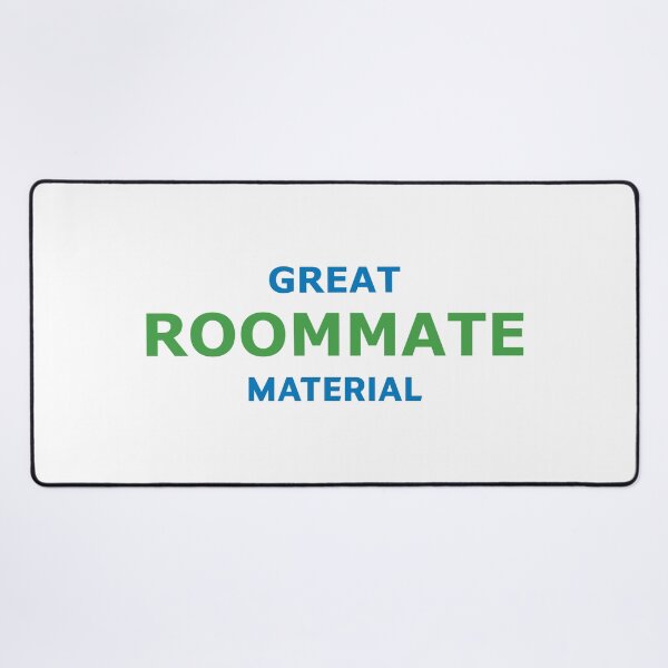 Item preview, Great Roommate Material – Fun Green & Blue Typography designed and sold by RedCircleArt.