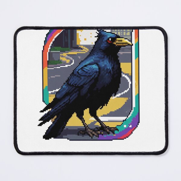 Item preview, Pixel raven in a rainbow frame designed and sold by str33ty.ltd.