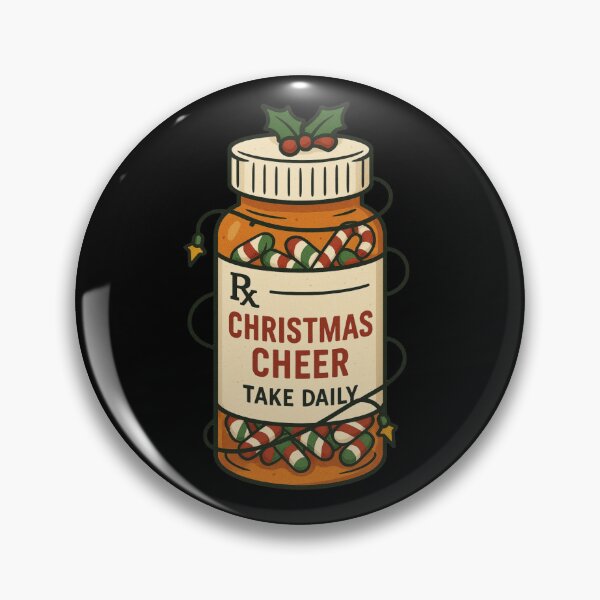 Item preview, Christmas Cheer Take Daily - Funny Holiday Pill Bottle Gift designed and sold by PunchDrop.