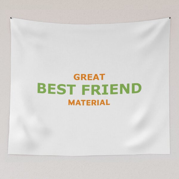 Item preview, Great Best Friend Material – Bold BFF Typography Design designed and sold by RedCircleArt.
