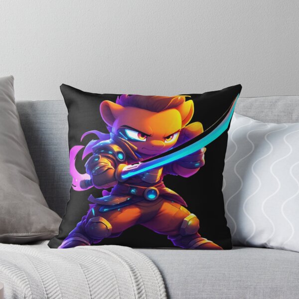 Item preview, Brown Cyberpunk Pony with a Glowing Katana designed and sold by SweetRossel.