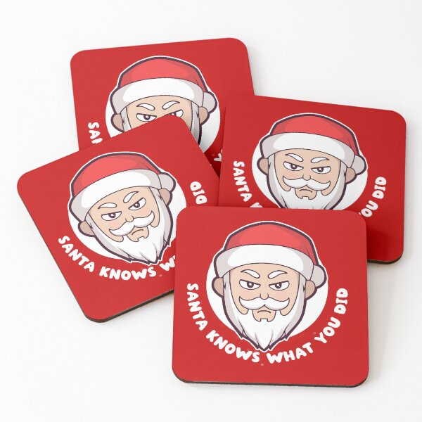 Item preview, Funny Christmas Santa design – “Santa knows what you did” - naughty list humor gift (on dark colors) designed and sold by messy-nessie.