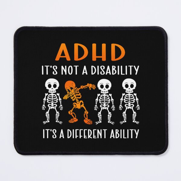 Item preview, ADHD Different Ability Skeleton Design – Funny Neurodivergent Dabbing Skeleton Art designed and sold by Suzy Perez Art.