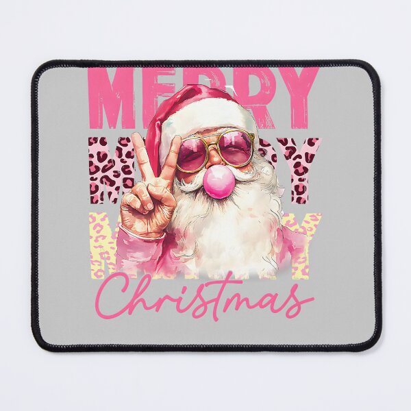 Item preview, Santa Blowing Bubble Gum Christmas Pink Santa Shirt Women designed and sold by mjohnson9.