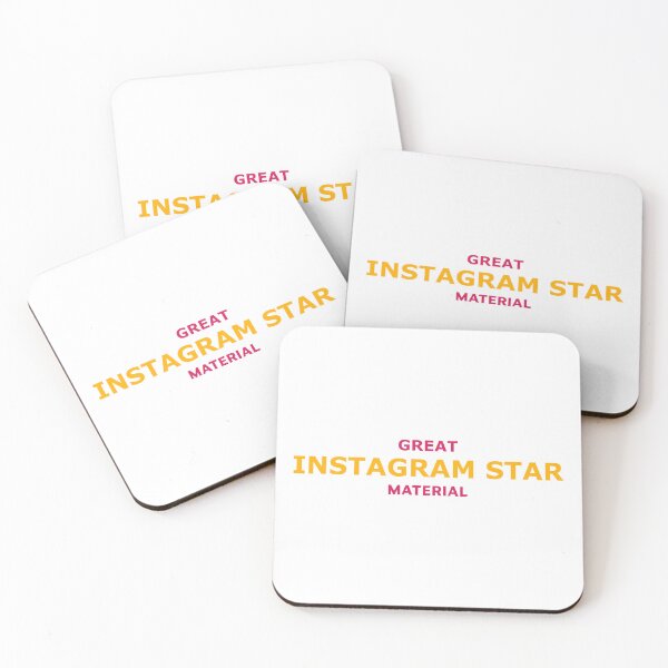 Item preview, Great Instagram Star Material – Bold Influencer Vibes Typography designed and sold by RedCircleArt.