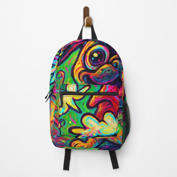 Item preview, Psychedelic Christmas Pug – Crazy Neon Holiday Dog Art designed and sold by Darlin8888.