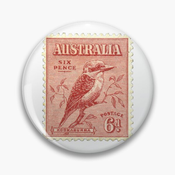 Item preview, Vintage Red Australian Kookaburra Postage Stamp designed and sold by red-amber65.