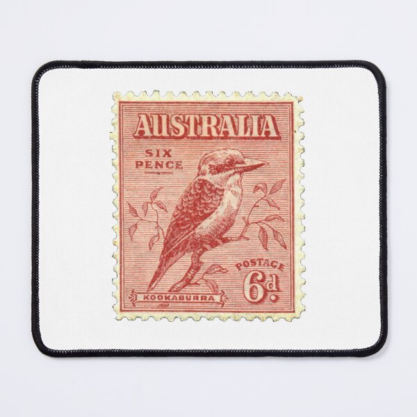 Item preview, Vintage Red Australian Kookaburra Postage Stamp designed and sold by red-amber65.