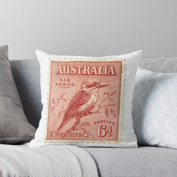 Item preview, Vintage Red Australian Kookaburra Postage Stamp designed and sold by red-amber65.