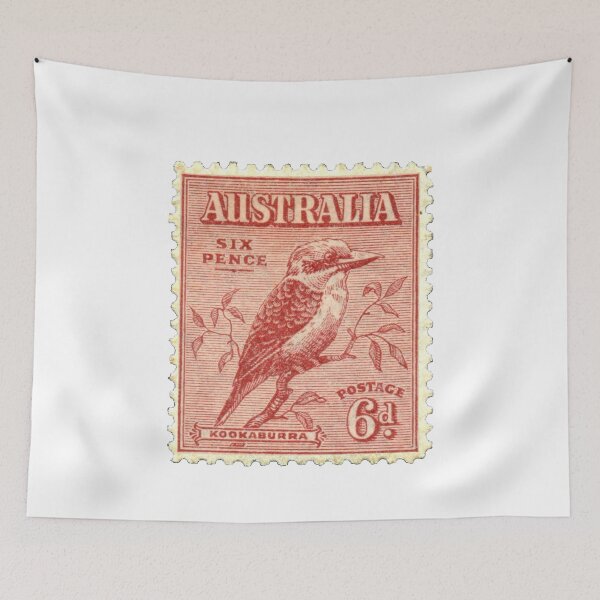 Item preview, Vintage Red Australian Kookaburra Postage Stamp designed and sold by red-amber65.