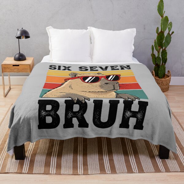 Item preview, Six Seven Bruh 67 Meme Funny Capybara designed and sold by mjohnson9.