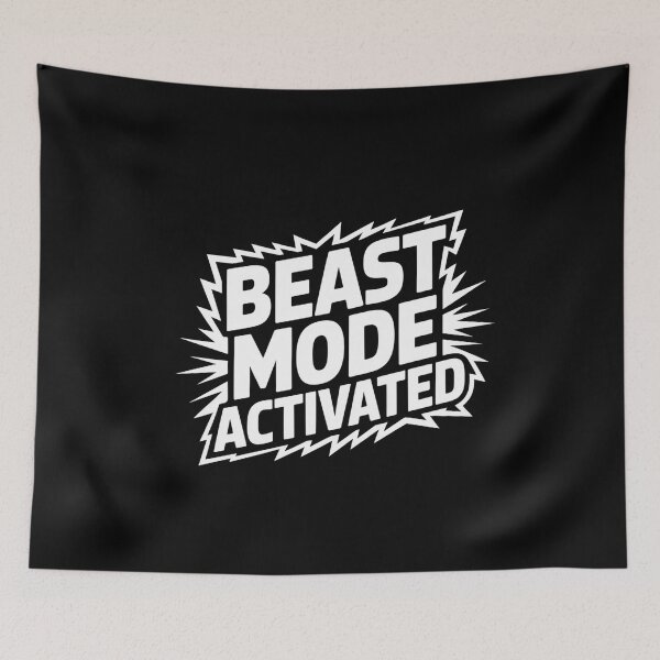 Item preview, Beast Mode Activated - Strong Typography Motivation Shirts designed and sold by Reichcorp.