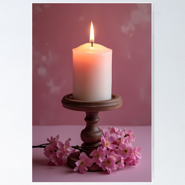 Item preview, Candle, flowers and a gentle evening atmosphere designed and sold by Mianku | Für das Leben.