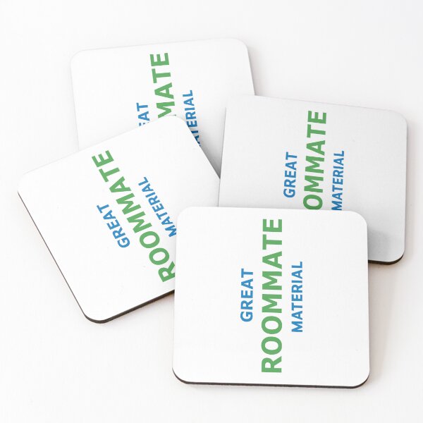 Item preview, Great Roommate Material – Fun Green & Blue Typography designed and sold by RedCircleArt.