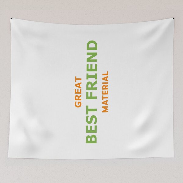 Item preview, Great Best Friend Material – Bold BFF Typography Design designed and sold by RedCircleArt.