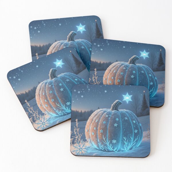 Item preview, Frost Pumpkin | Glowing Blue Frosty Spiritual Artwork designed and sold by AIfolklore.