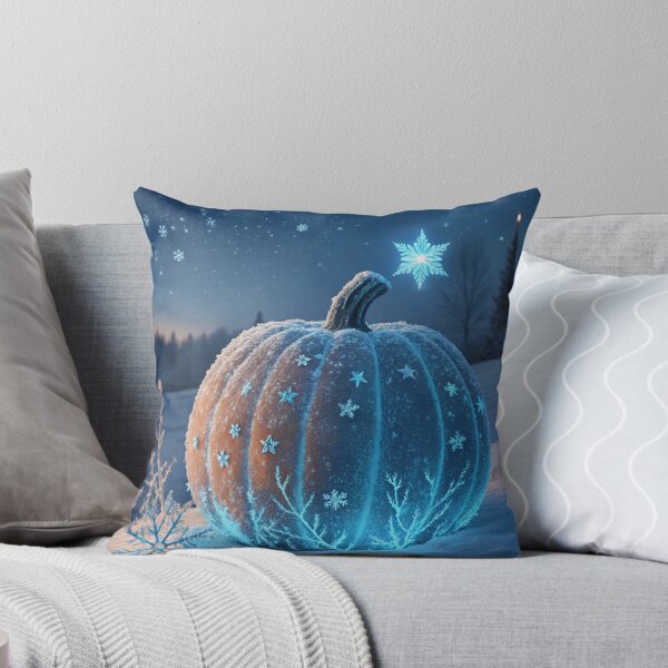 Item preview, Frost Pumpkin | Glowing Blue Frosty Spiritual Artwork designed and sold by AIfolklore.