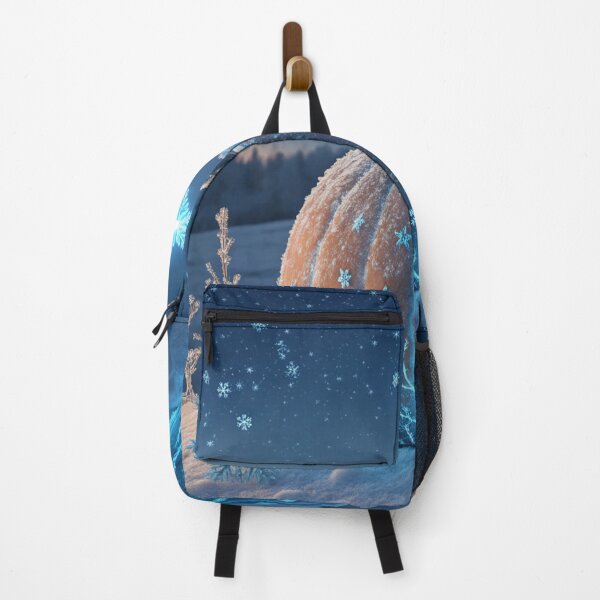 Item preview, Frost Pumpkin | Glowing Blue Frosty Spiritual Artwork designed and sold by AIfolklore.
