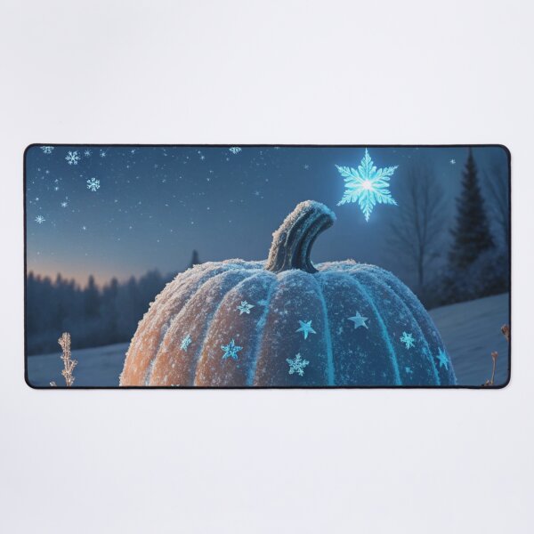 Item preview, Frost Pumpkin | Glowing Blue Frosty Spiritual Artwork designed and sold by AIfolklore.