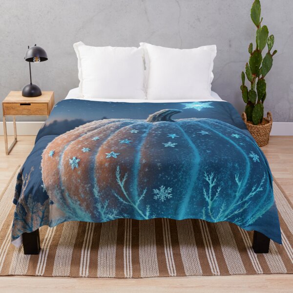 Item preview, Frost Pumpkin | Glowing Blue Frosty Spiritual Artwork designed and sold by AIfolklore.