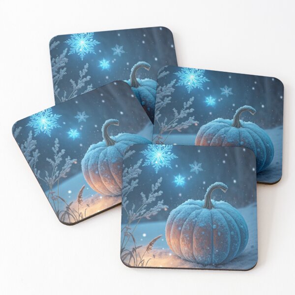 Item preview, Mystical Frost Pumpkin | Glowing Blue Frosty Spiritual Artwork designed and sold by AIfolklore.