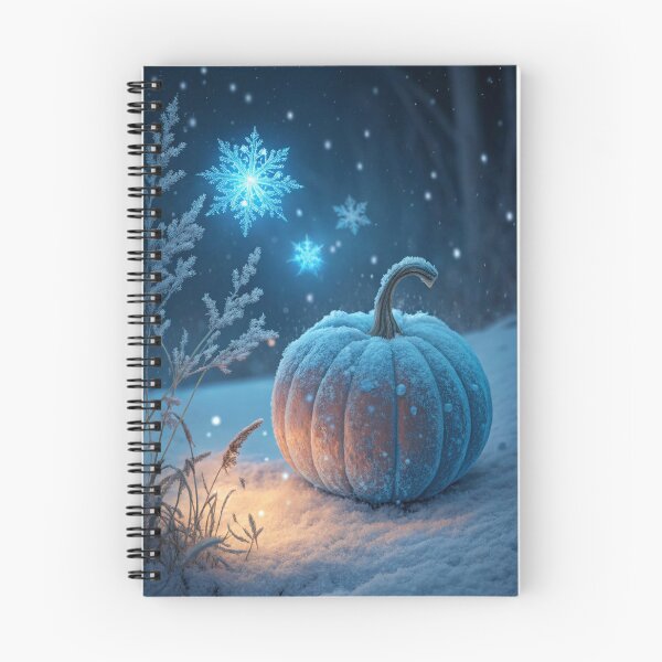 Item preview, Mystical Frost Pumpkin | Glowing Blue Frosty Spiritual Artwork designed and sold by AIfolklore.