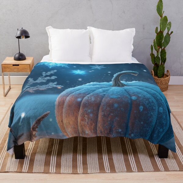 Item preview, Mystical Frost Pumpkin | Glowing Blue Frosty Spiritual Artwork designed and sold by AIfolklore.