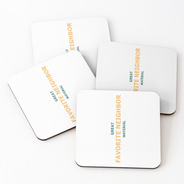 Item preview, Great Favorite Neighbor Material – Friendly Block Legend Typography designed and sold by RedCircleArt.