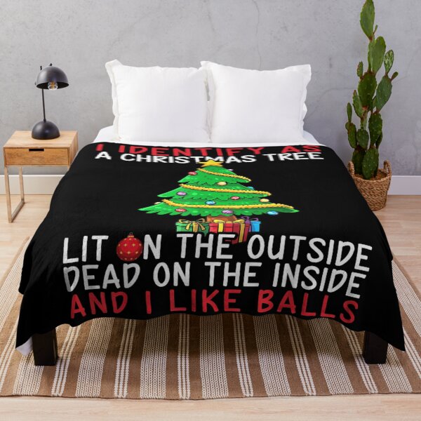 Item preview, I Identify As A Christmas Tree Lit Dead Inside Funny Balls Humor designed and sold by Altenpendinton.